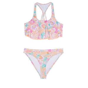 Hobie Kids Island Hopping Flounce Bikini Swimsuit - Size 7